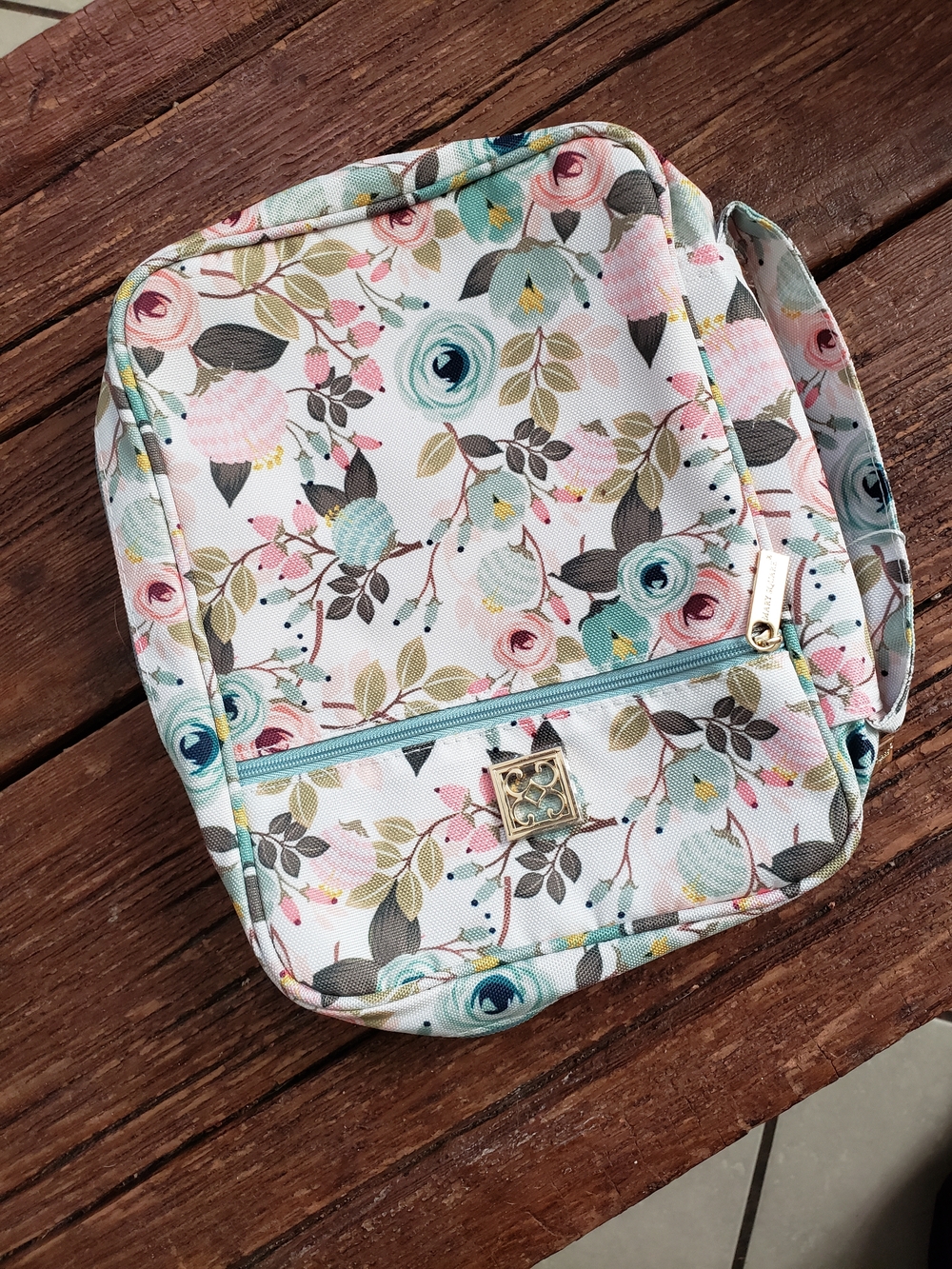 Mary Square Peach Floral Bible Cover - Picture 2 of 8